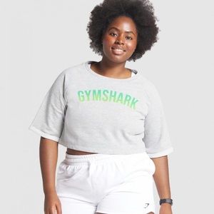 Gymshark Fade Crop Top - Light Grey Marl